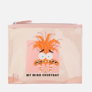 Primark Disney and Pixar Inside Out 2 Anxiety-themed clear cosmetic bag.